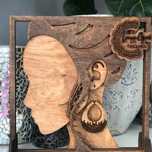 Frilly Country Western Lace Boho Hoop Earrings
